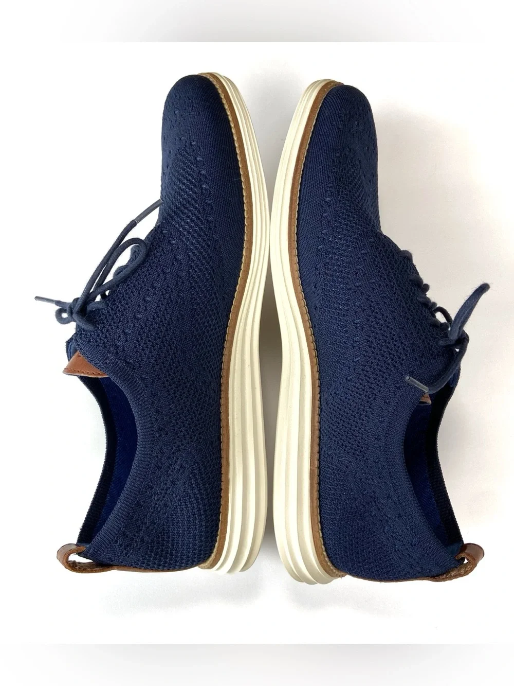COLE HAAN Grand Evolution Stitchlite Oxford Navy Blue Work Classic 10 Mens Shoe